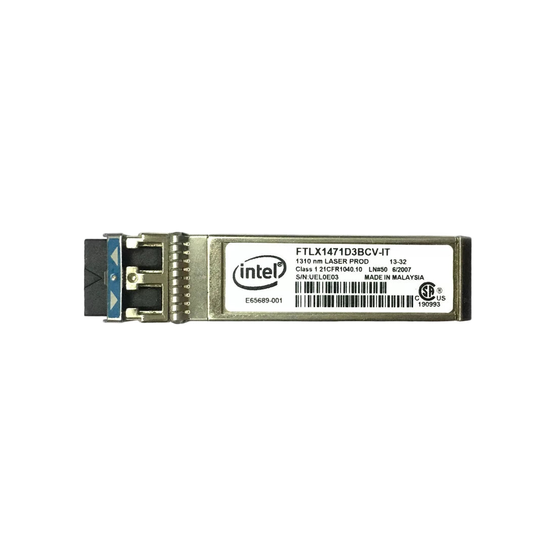 FTLX1471D3BCV-IT Intel | Dual Rate 10GBase-LR 1310nm SFP+ Optical Transceiver F/s
