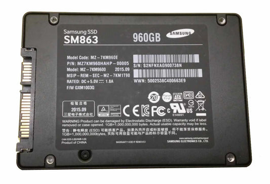 MZ-7KM960E Samsung | SM863 960GB SATA 6Gbps 7MM 2.5inch SSD
