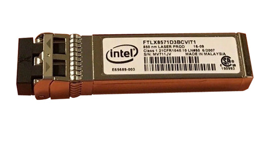 FTLX8571D3BCVIT1 Intel | SFP+ Transceiver Module 1000BASE-SX 10GBASE-SR Plug-in Module (Dell Dual Label)