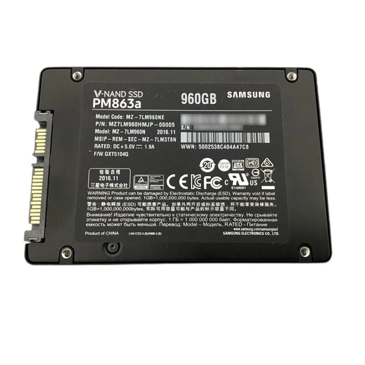 MZ7LM960HMJP-00005 Samsung | PM863A 960gb SATA 6Gbps 2.5Inch SSD