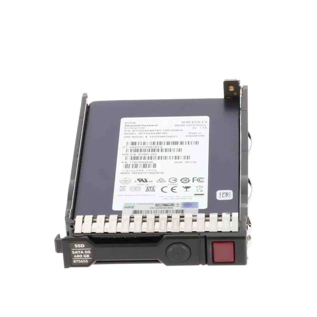 875655-001 HPE | Read Intensive SSD 480 GB SATA 6Gb/s