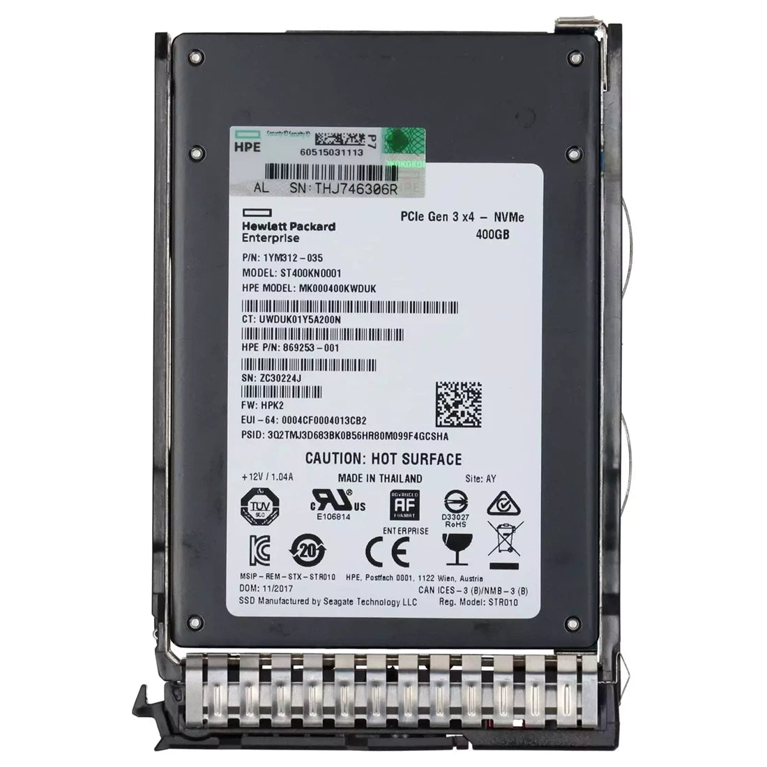 MK000400KWDUK HPE | Mixed Use SSD 400 GB PCIe 3.0 x4 (NVMe)