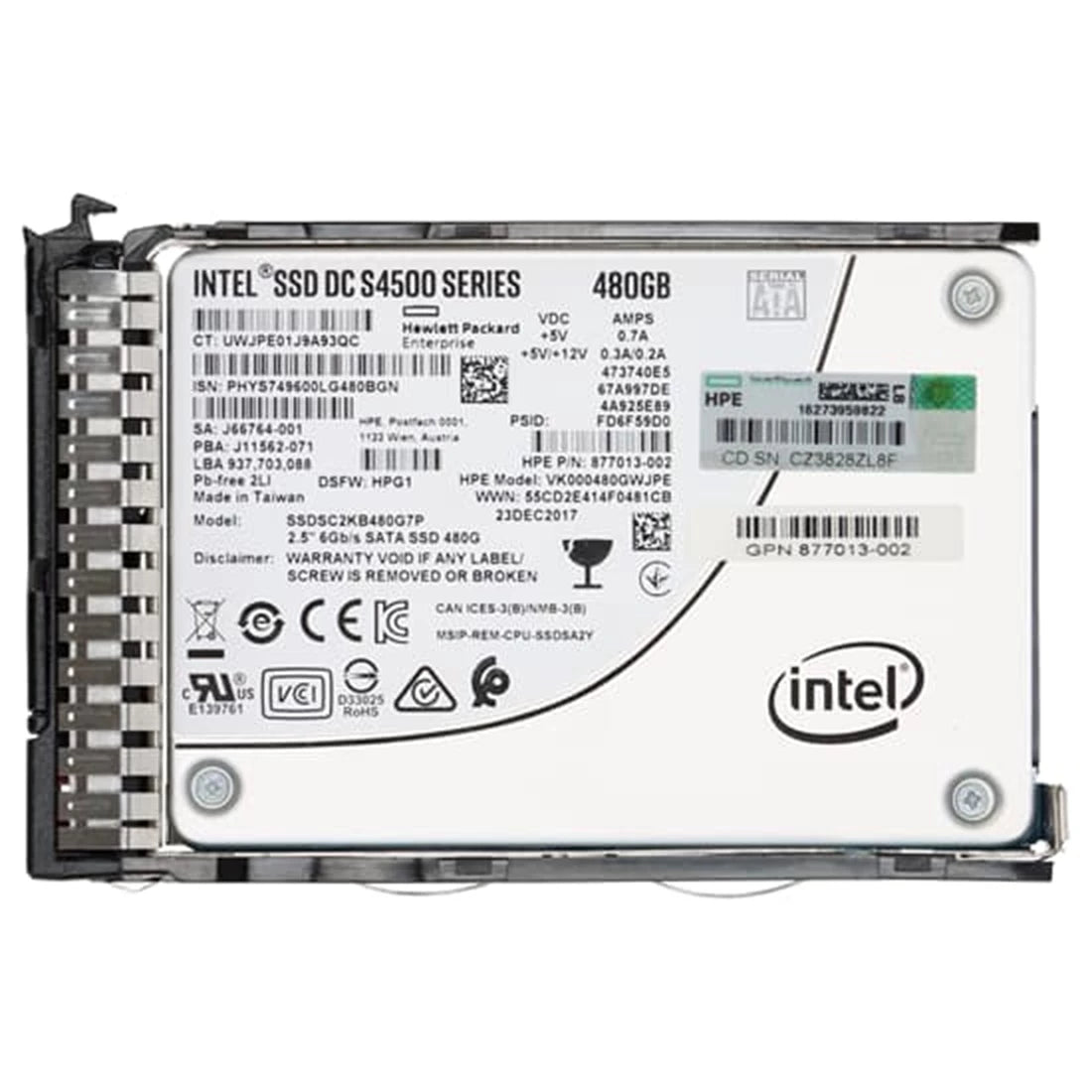 877746-B21 HPE | Read Intensive SSD 480 GB SATA 6Gb/s