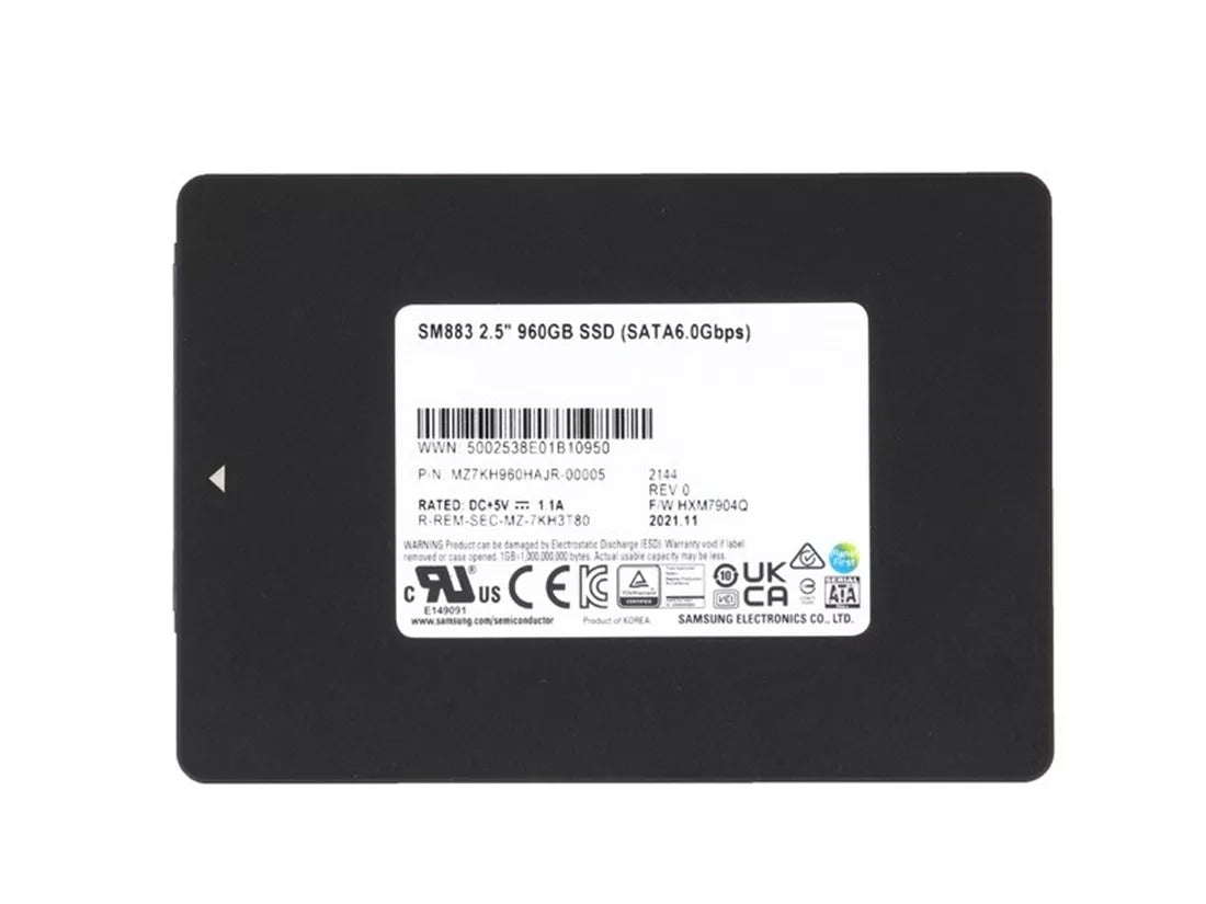 MZ7KH960HAJR-00005 Samsung | SM883 SSD 960GB SATA 6Gb/s