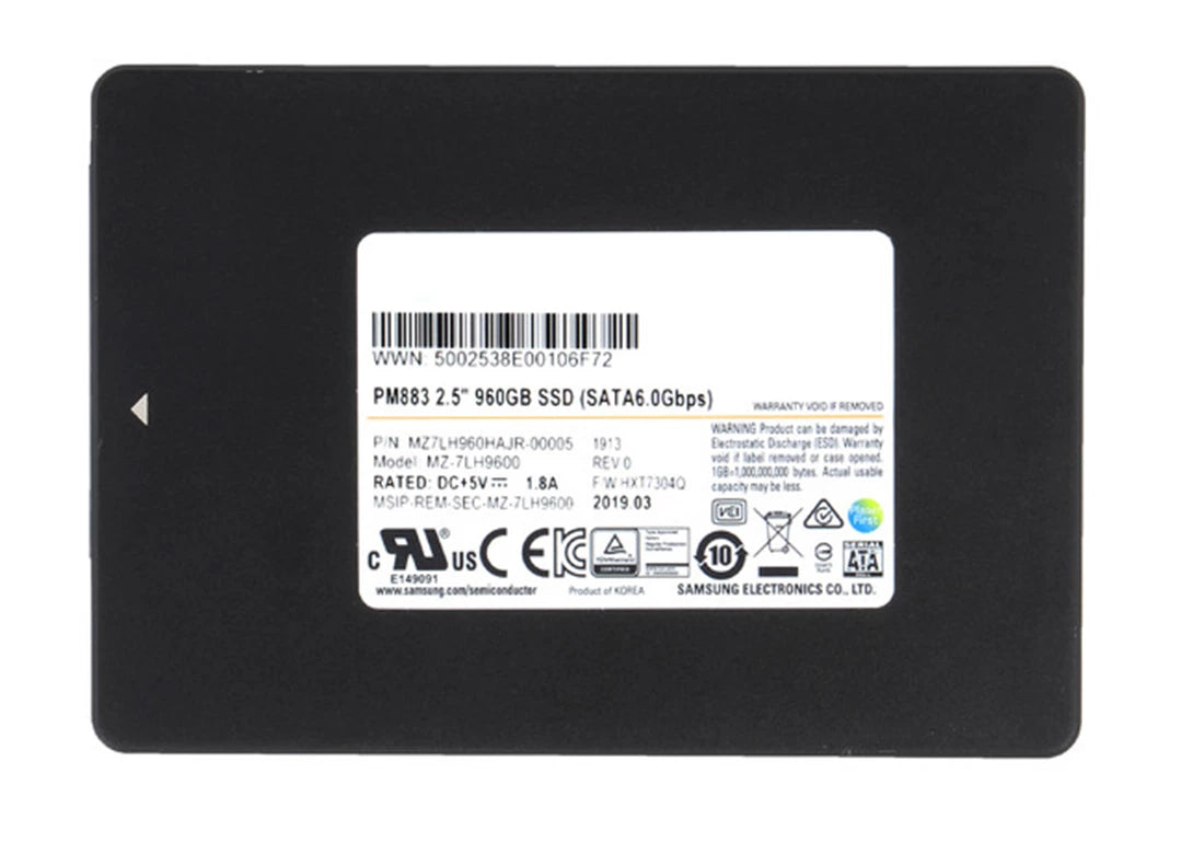MZ7LH960HAJR-00005 Samsung | PM883 960GB SATA 6Gbps 2.5inch SSD