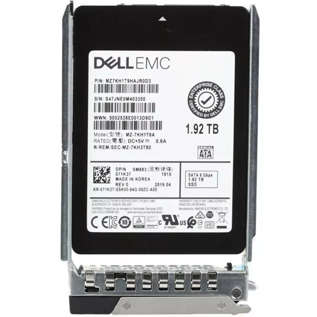 71K37 Dell | 1.92TB SATA 6Gbps Mixed Use 3DWPD 2.5-Inch Hot Plug SSD