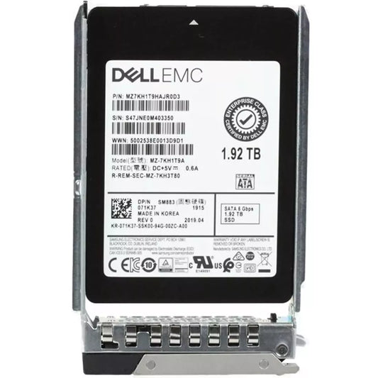 71K37 Dell | 1.92TB SATA 6Gbps Mixed Use 3DWPD 2.5-Inch Hot Plug SSD