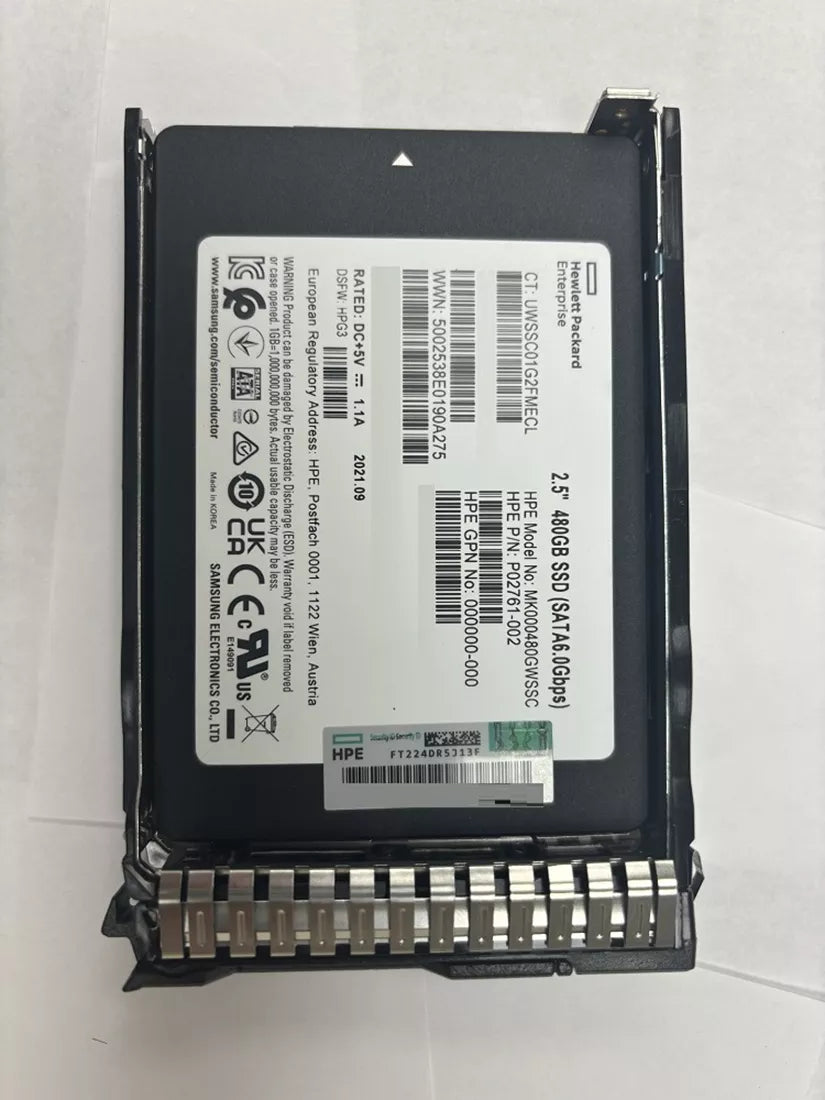 P02761-002 HPE | 480gb SATA 6G Mixed Use SFF SC 2.5inch SSD