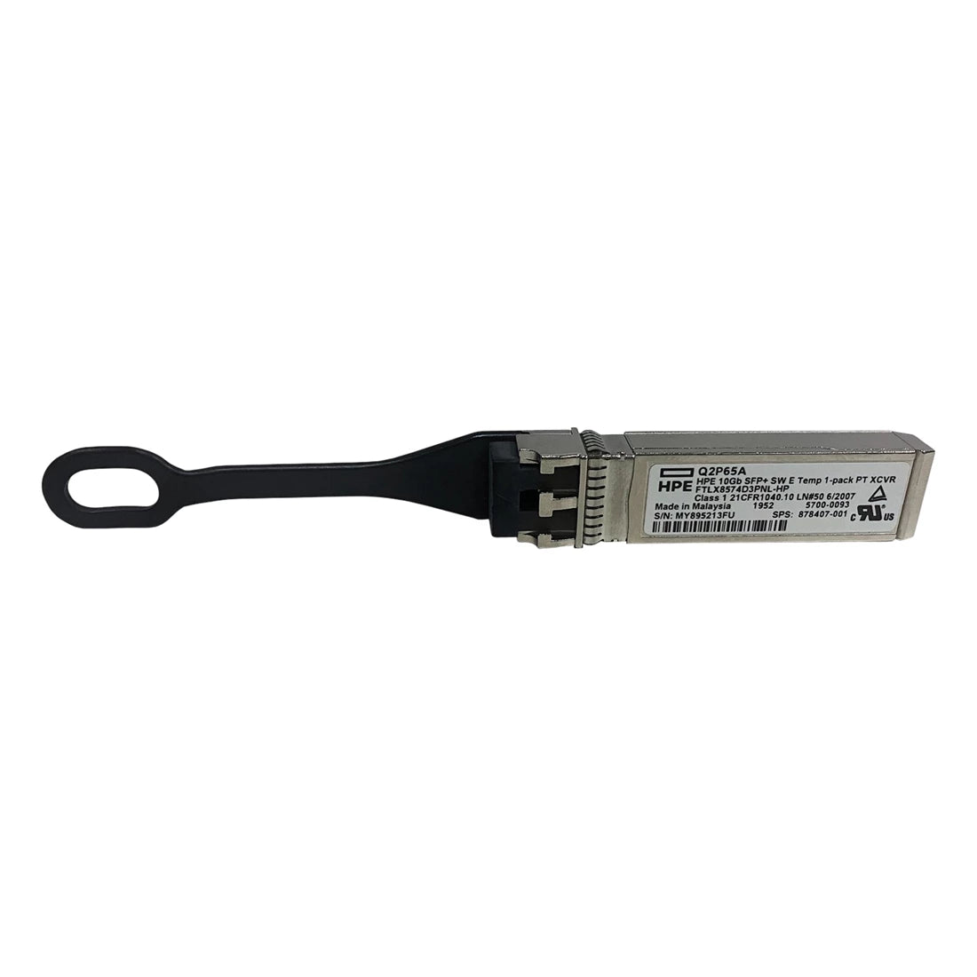 878407-001 HPE | 10GbE SFP+ SW Extended Temp Transceiver with Pull Tab