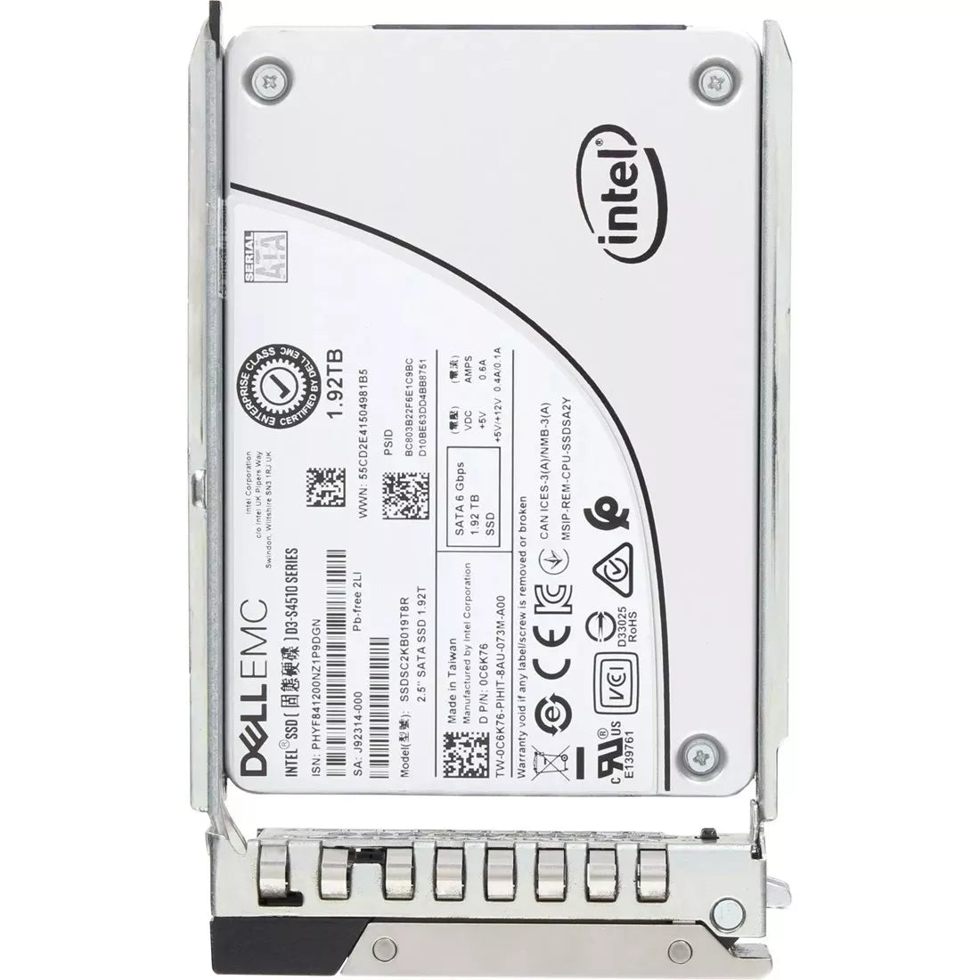 C6K76 Dell | 1.92TB SATA 6Gbps Read Intensive 1DWPD 2.5-Inch Hot Plug SSD