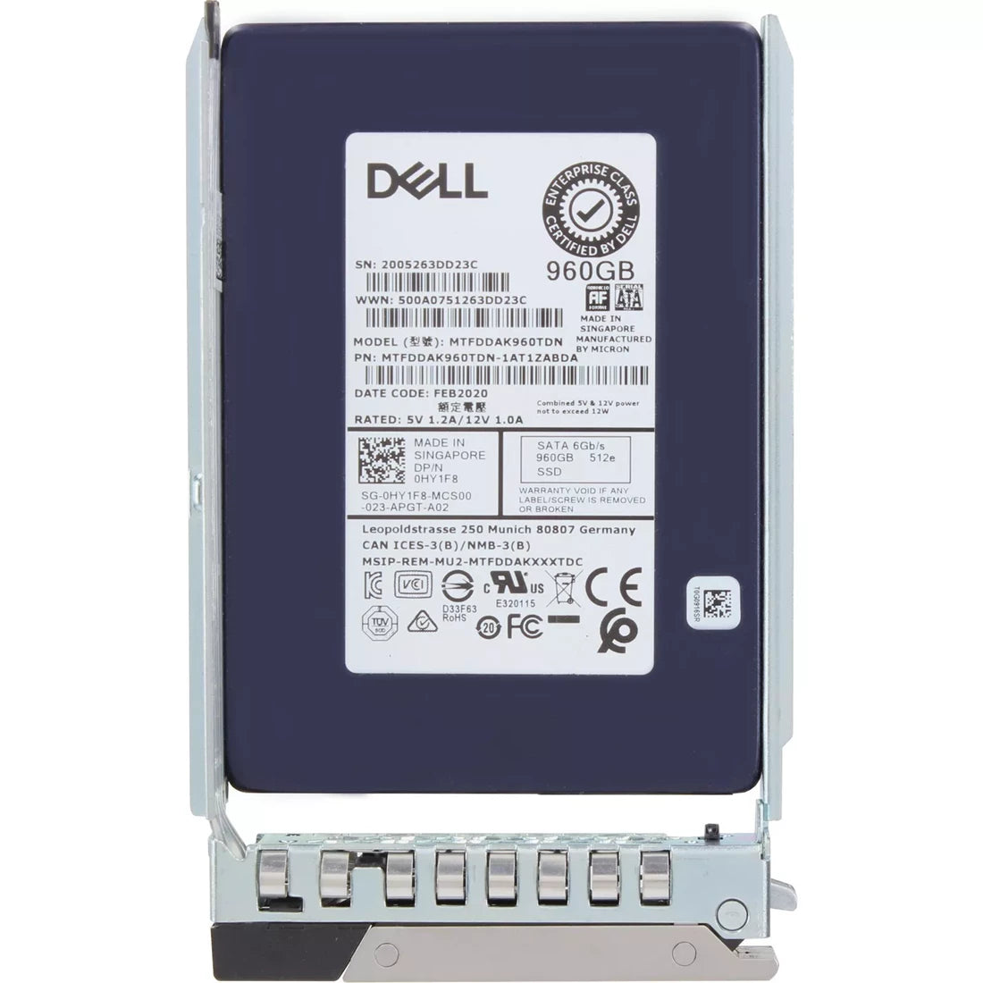 HY1F8 Dell | 960GB SATA-6Gbps Mixed Use 3DWPD 2.5-inch Hot Plug SSD