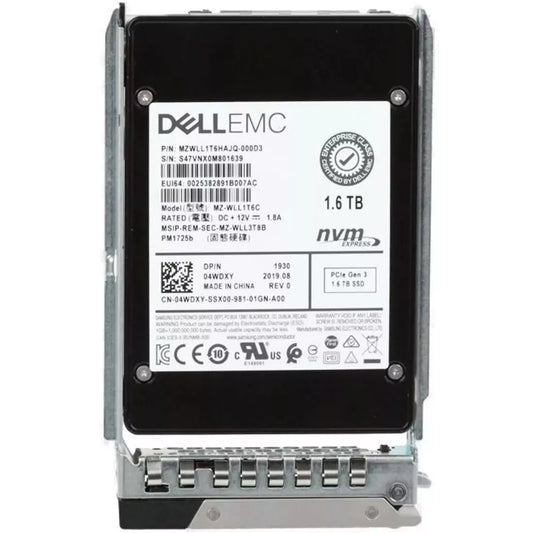 4WDXY Dell | 1.6TB PCIe Gen3 NVMe Mixed-Use U.2 2.5Inch SSD