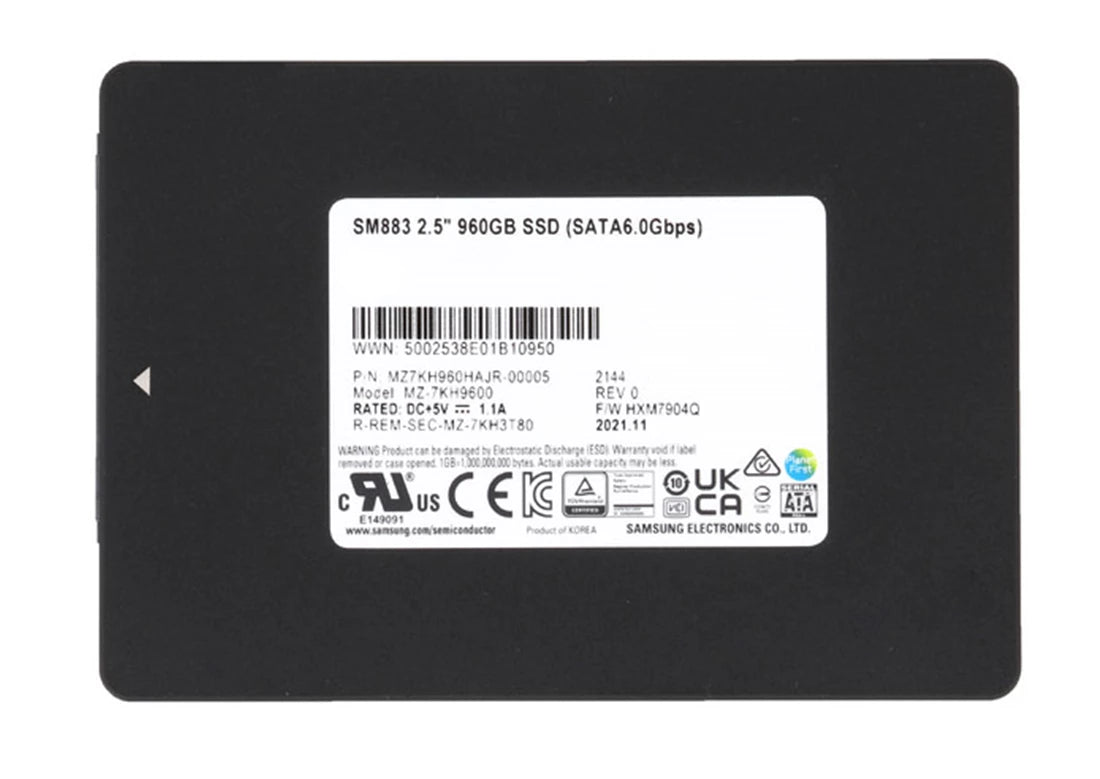 MZ-7KH9600 Samsung | SM883 960GB SATA 6Gbps 2.5inch SSD