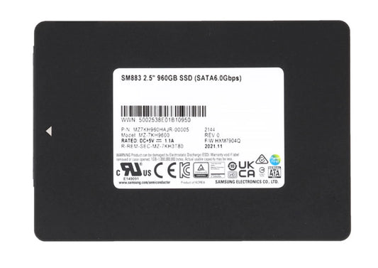 MZ-7KH9600 Samsung | SM883 960GB SATA 6Gbps 2.5inch SSD
