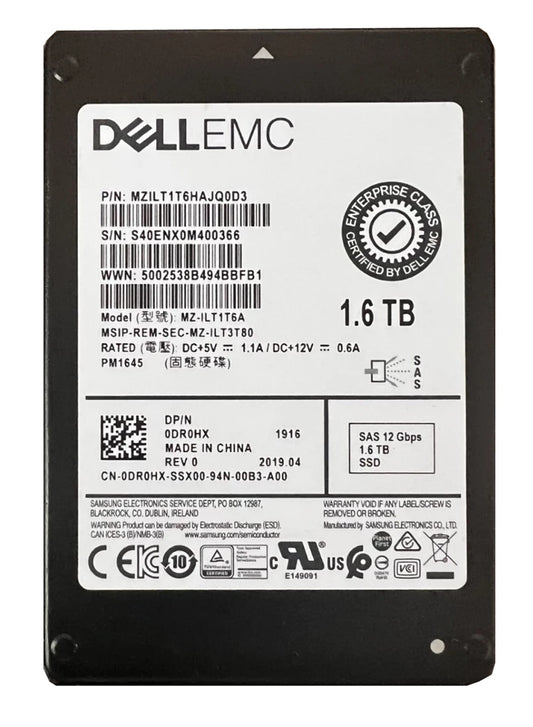MZ-ILT1T6A Samsung | 1.6Tb PM1645 Mix Use TLC SAS 12Gbps 2.5inch SSD