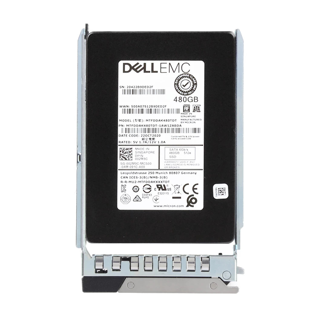 02M3C Dell | 480GB SATA 6Gbps Mixed Use 3 DWPD 2.5 Inch Hot Plug SSD