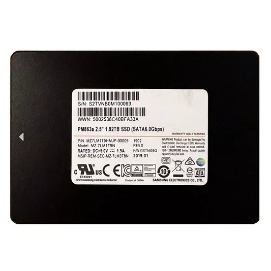 MZ-7LM1T9N Samsung | PM863a 1.92TB SATA 6Gbps 2.5inch SSD
