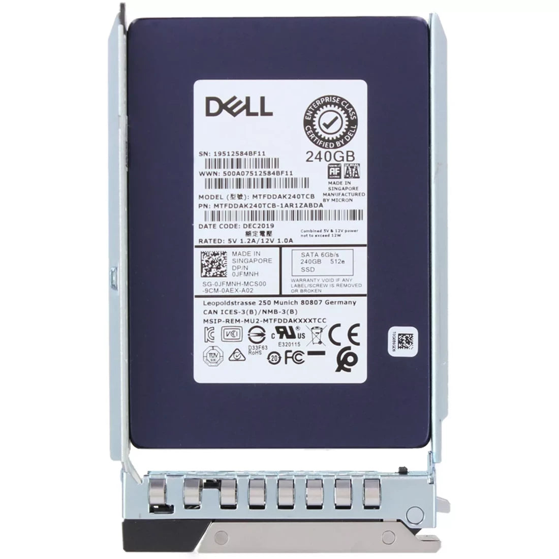 JFMNH Dell | 240GB SATA-6Gbps Mixed-Use TLC 2.5" Enterprise SSD