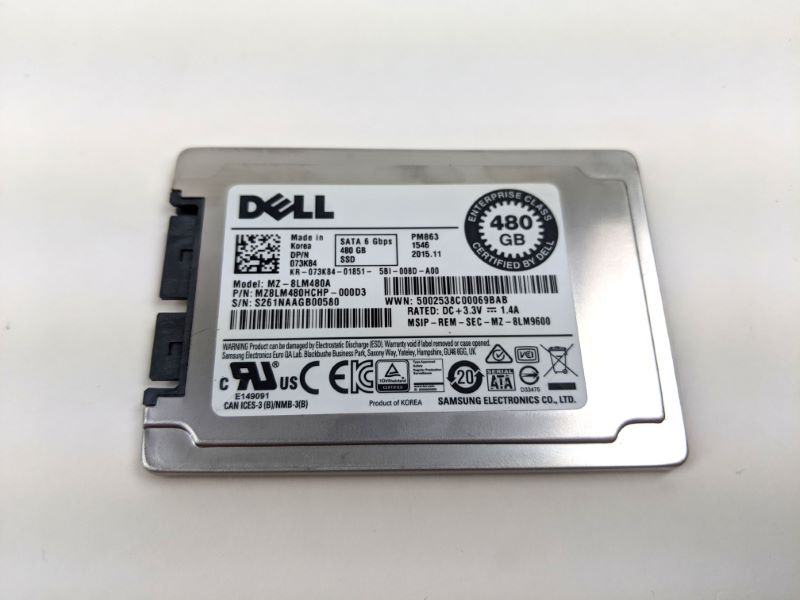 MZ8LM480HCHP-000D3 Samsung | 480GB SATA 6Gbps 1.8inch MLC SSD