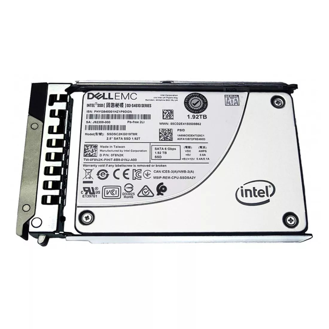 F8N2K Dell | 1.92TB Mixed Use SATA-6Gbps 2.5-Inch Hot-Plug SSD