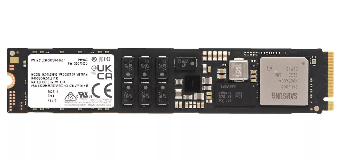 MZ1L2960HCJR-00B7C Samsung | PM9A3 960GB PCI-E Gen4 x4 M.2 SSD