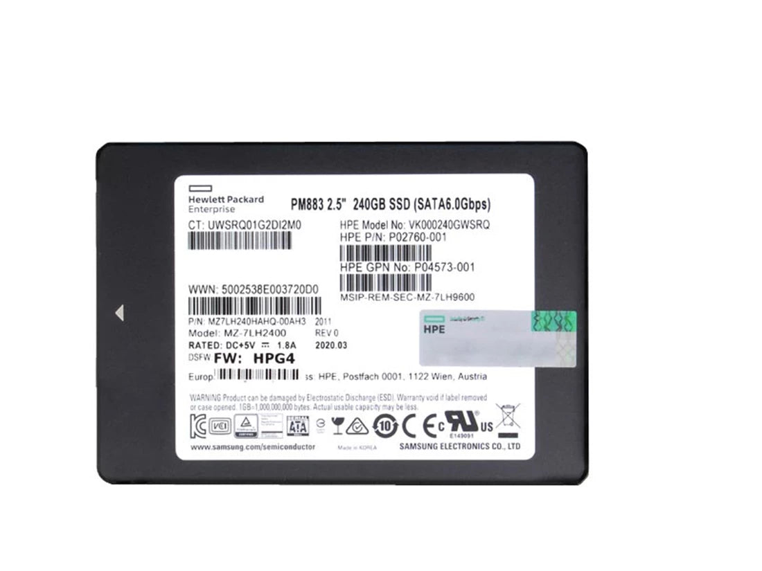 MZ7LH240HAHQ-000H3 Samsung | PM883 SSD 240 GB SATA 6Gb/s HPE