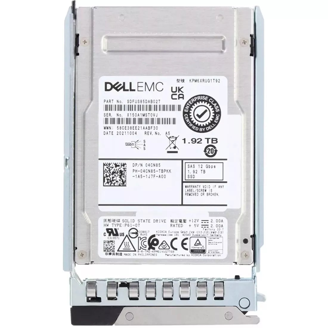 4CN85 Dell | 1.92TB SAS 12Gbps Read Intensive 1DWPD 2.5Inch SSD