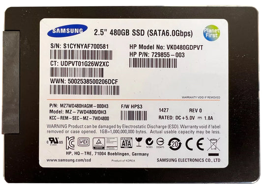MZ7WD480HAGM-000H3 Samsung | 480GB 2.5Inch SATA 6Gbps Solid State Drive