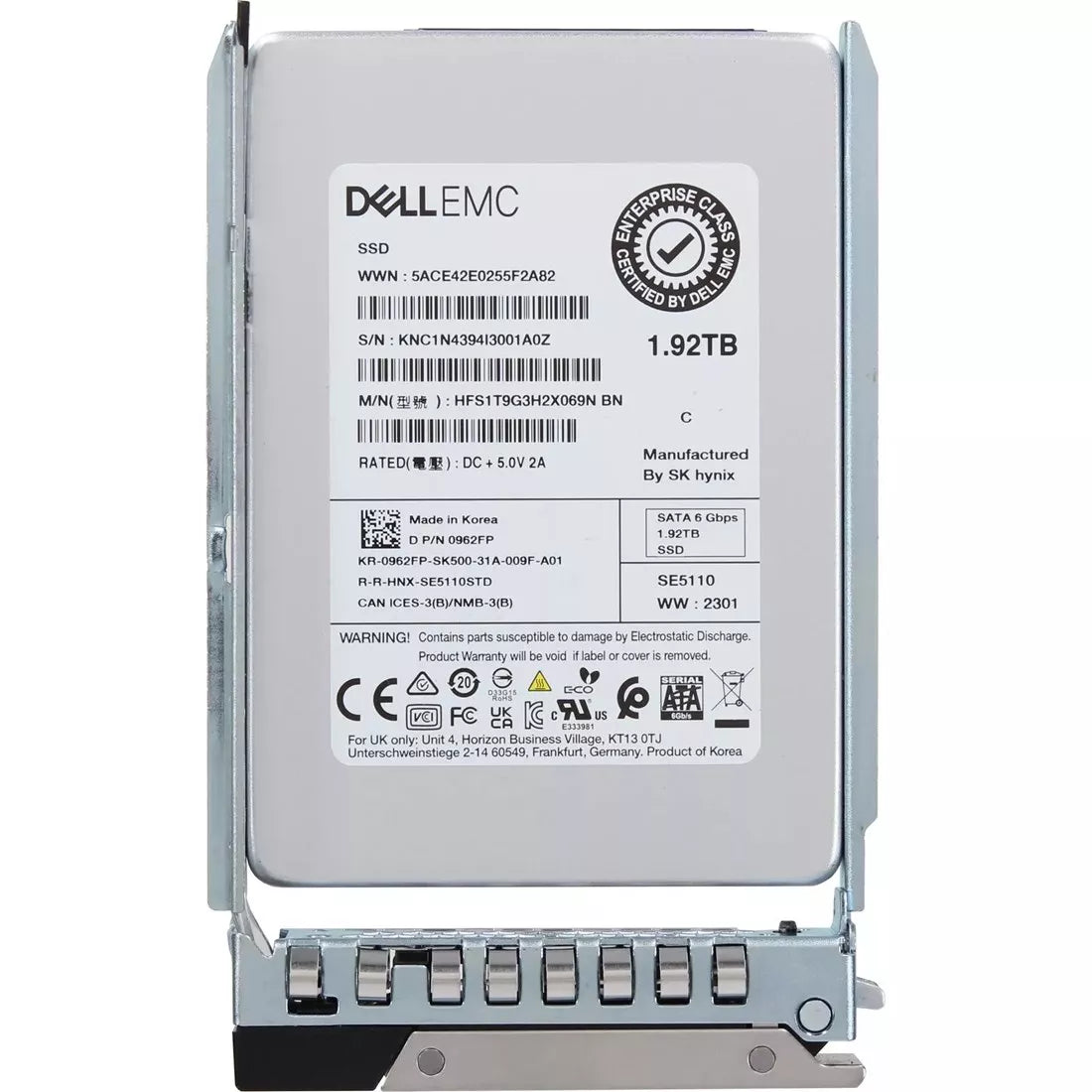 962FP Dell | 1.92TB Read Intensive TLC SSD SATA-6Gbps 512e 2.5in Drive