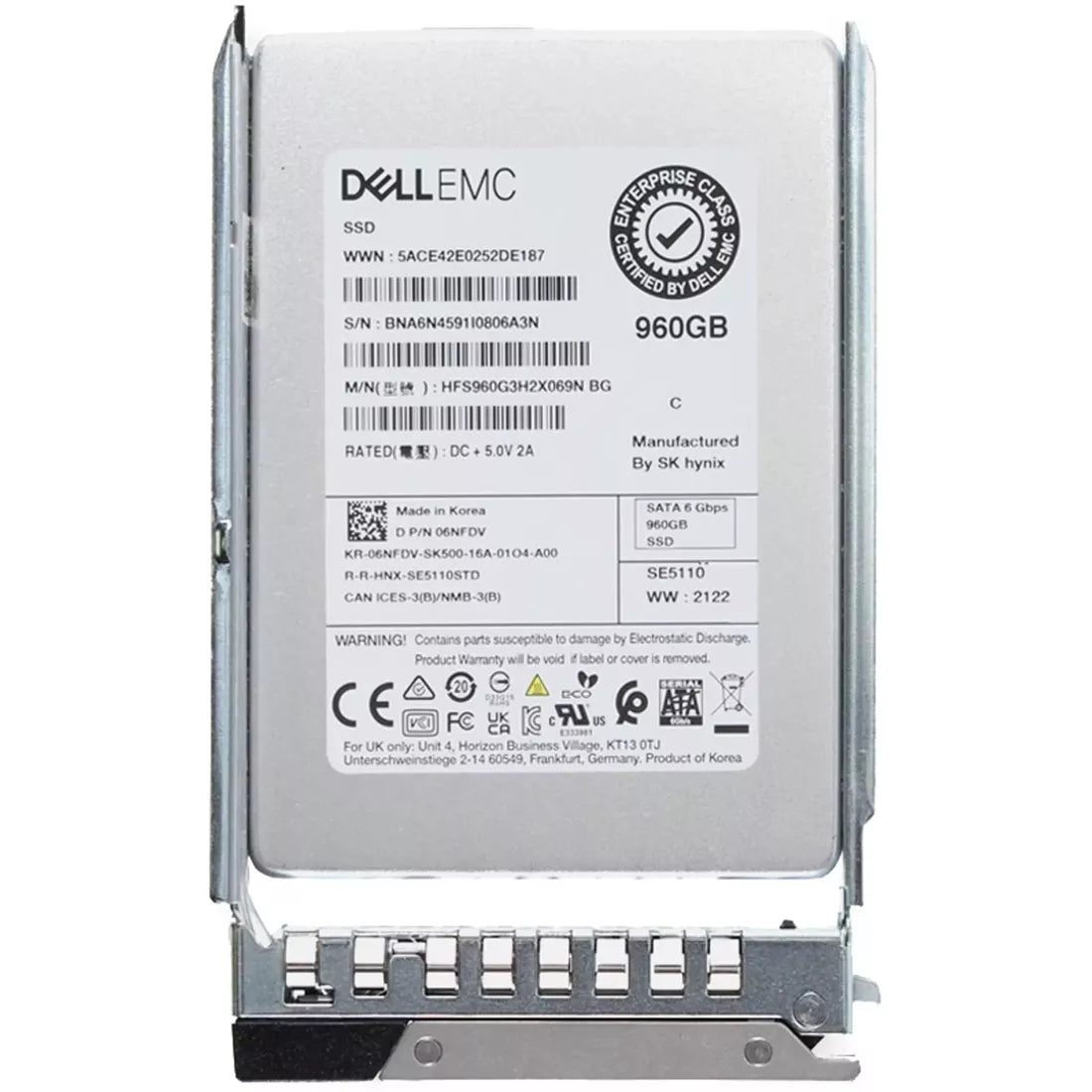 6NFDV Dell | 960GB SATA 6Gbps Read Intensive 1DWPD 2.5in Hot-Plug SSD