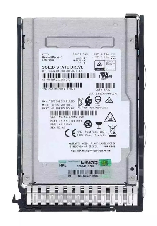 P06577-001 HPE | Mixed Use 800Gb SAS 12g SFF SC Mlc DS SSD