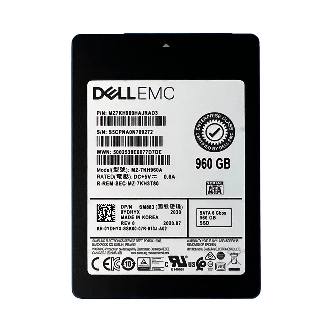 MZ7KH960HAJRAD3 Samsung | SM883 SSD 960 GB SATA 6Gb/s DELL