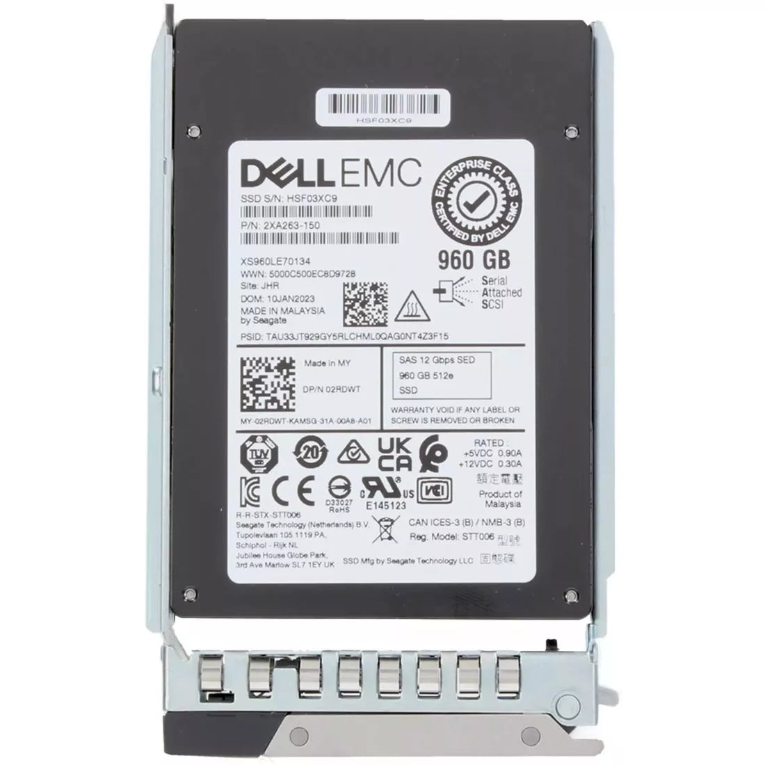 2RDWT Dell | 960gb SED SAS-12Gbps Mixed Use 3DWPD 2.5inch Hot-Plug SSD