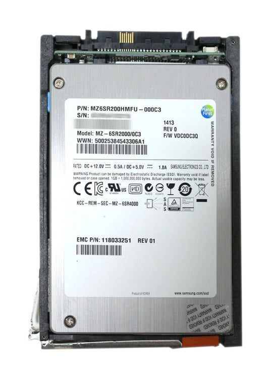 MZ6SR200HMFU-000C3 Samsung | SM1625 200GB SAS 6Gbps 2.5-Inch SSD