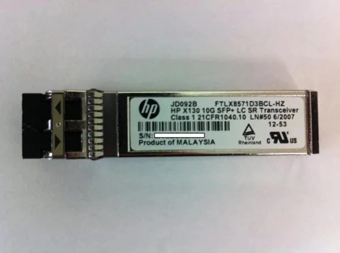 JD092-61201 HPE | X130 10Gb/S 10GBase-SR Multi-Mode Fibre SFP+ Transceiver Module