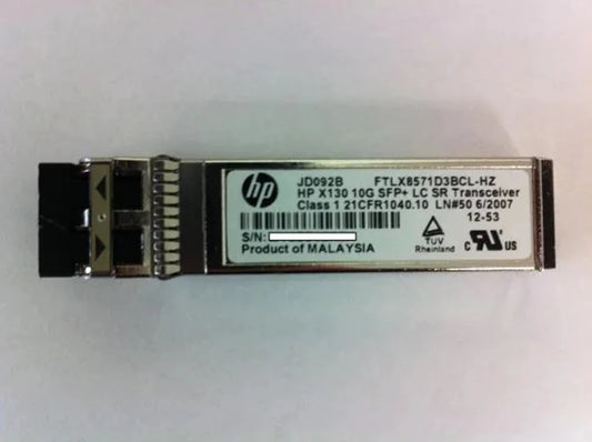JD092-61201 HPE | X130 10Gb/S 10GBase-SR Multi-Mode Fibre SFP+ Transceiver Module