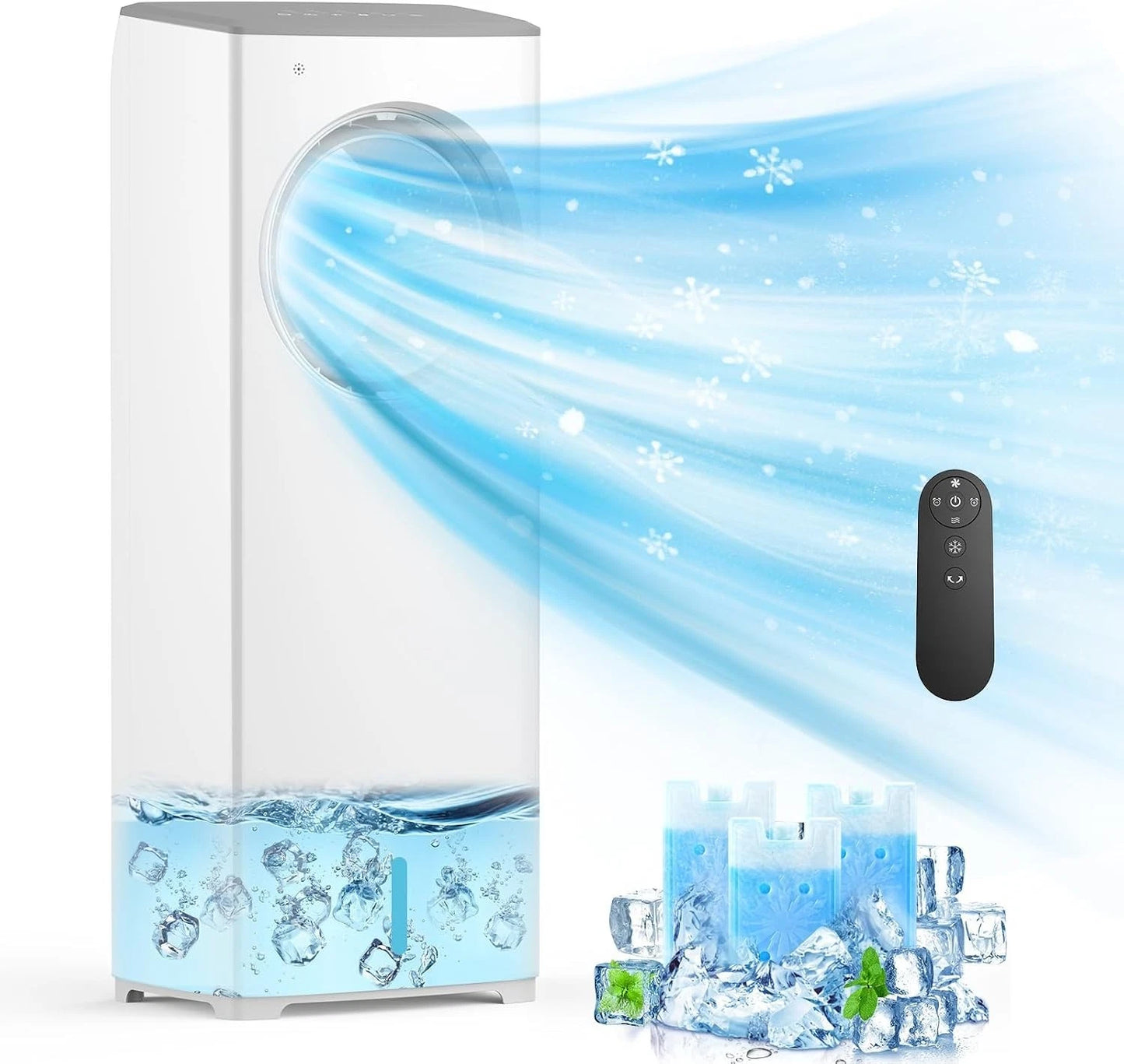 Evaporative Air Cooler 3-in-1 Swamp Cooler 24ft/s Portable Air Conditioner