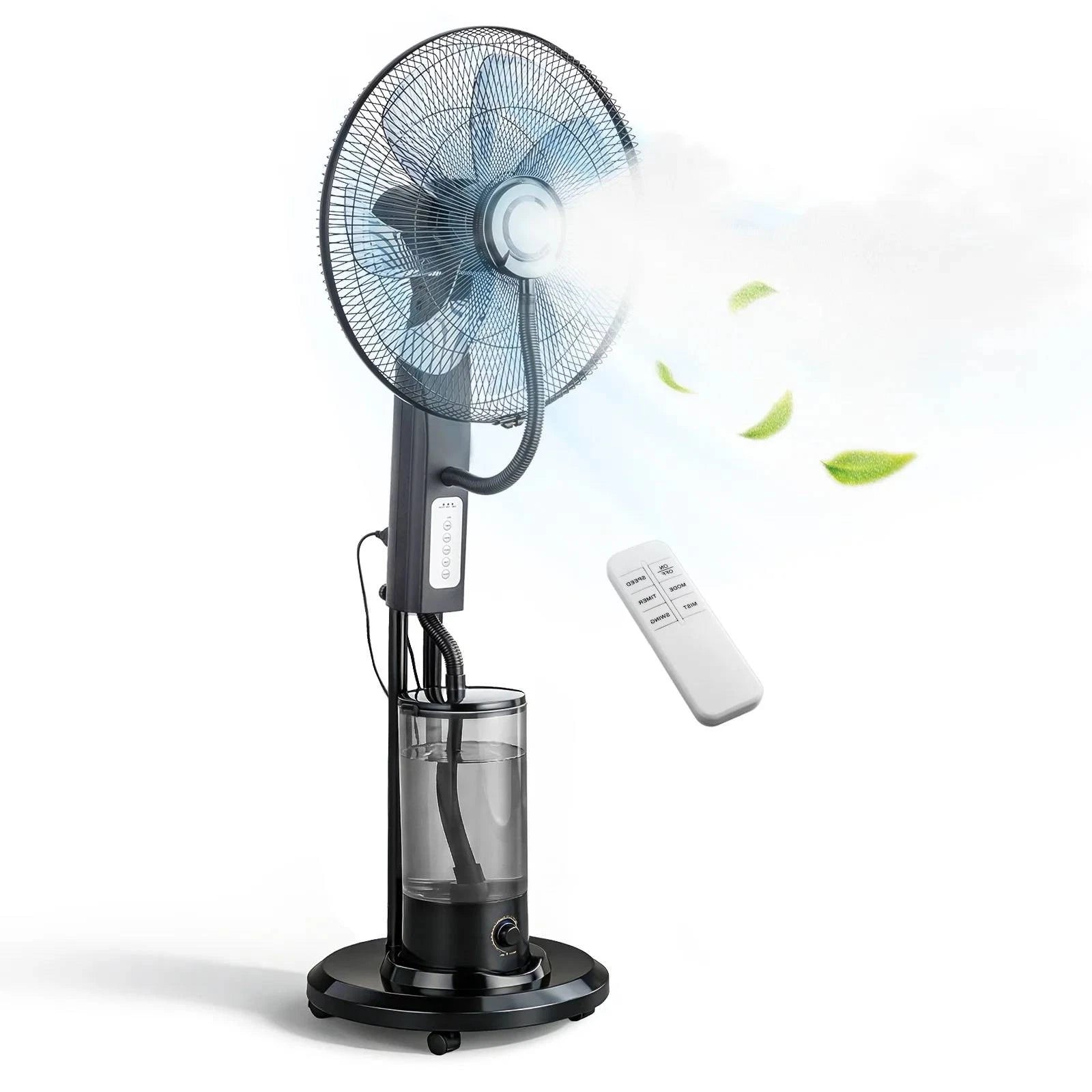 18" Pedestal Misting Fan with Remote