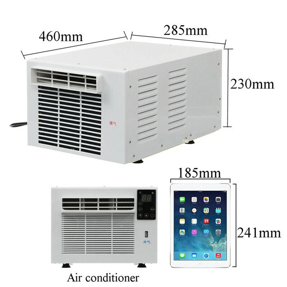 1100W Window Air Conditioner with Cooling, Heating & Remote Control