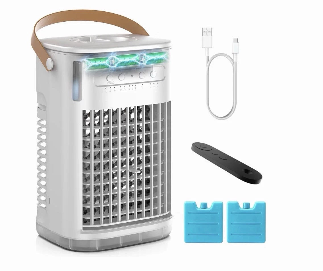 Mini Air Conditioner – Portable Air Conditioner with Remote, Auto-Off Timer & 5400mAh Battery
