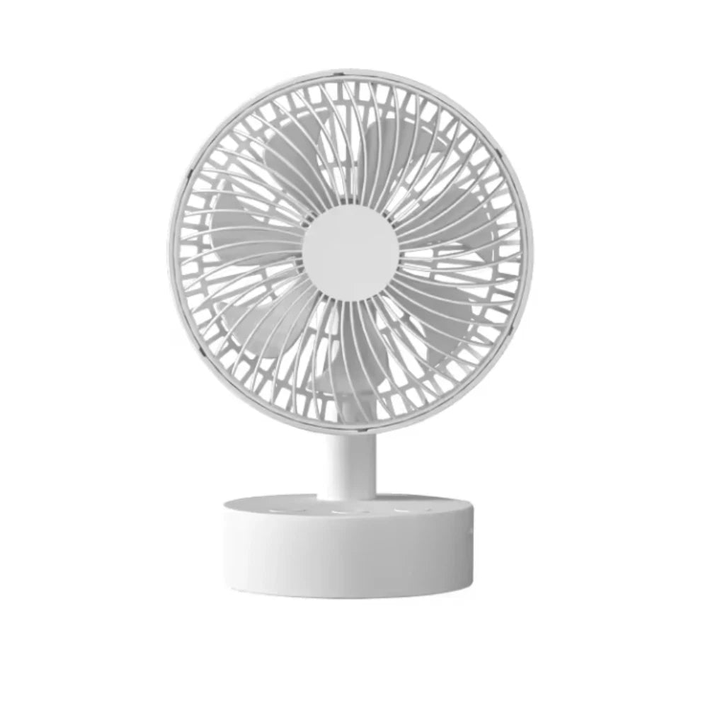 Mini Oscillating Desk Fan – USB Rechargeable 4-Speed Portable Table Fan