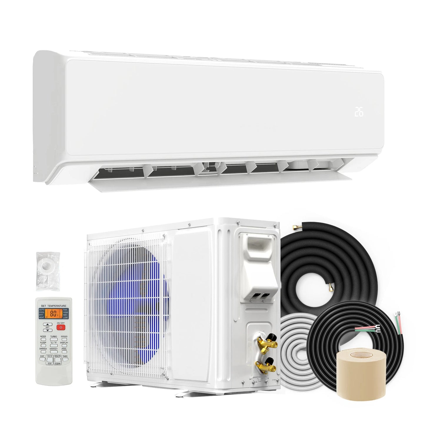 18,000 BTU Mini Split Air Conditioner Heat Pump System – 208–230V