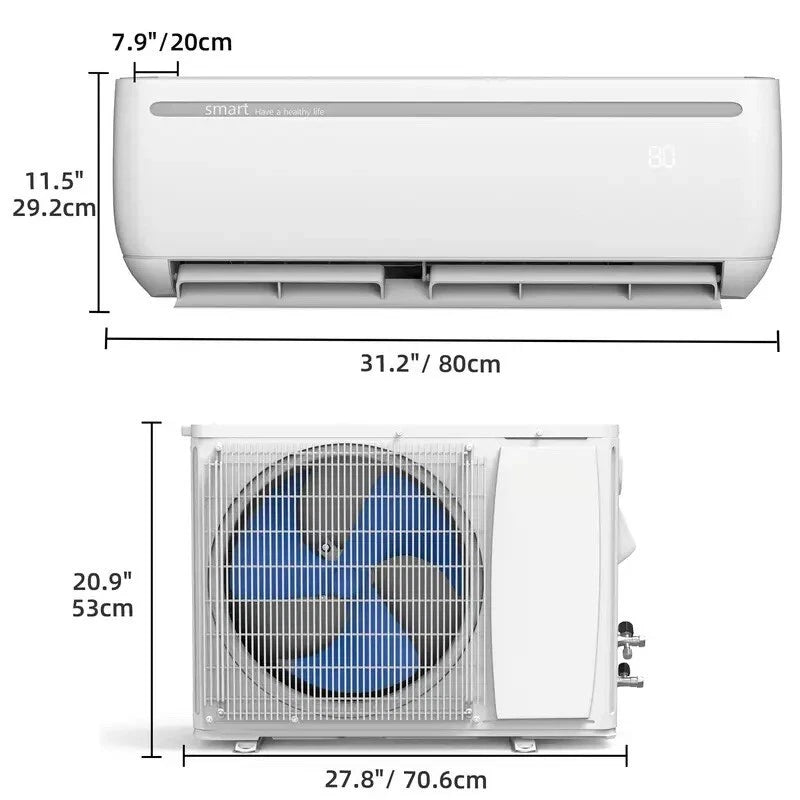 12,000 BTU Mini Split Air Conditioner Heat Pump – 19 SEER2, 115V